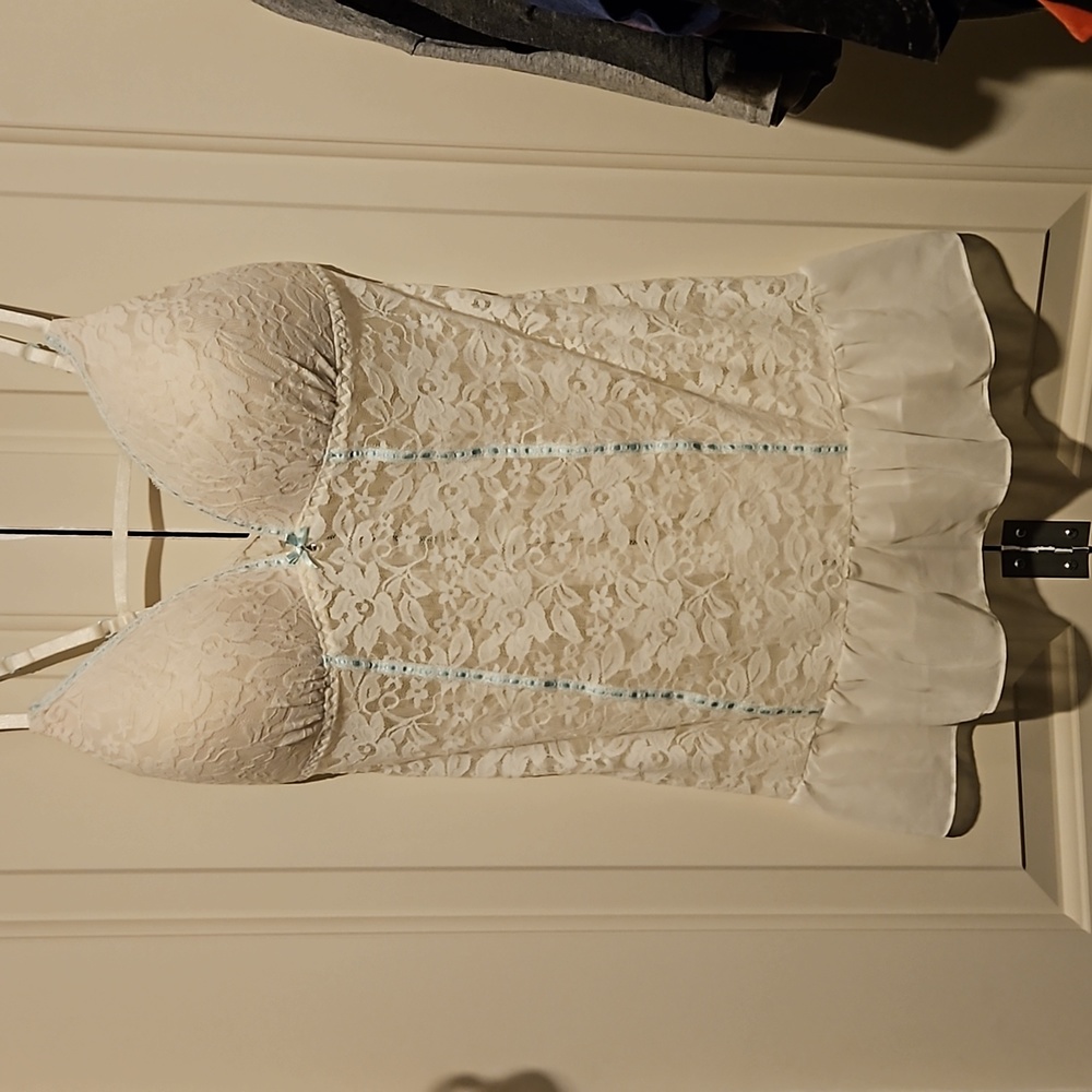 White and blue Bridal lingerie sz xxl